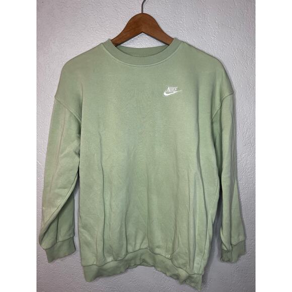 Light Green Girls Nike Crewneck Size Large Small water stain shown in pictures - Picture 1 of 4